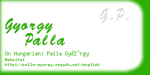 gyorgy palla business card